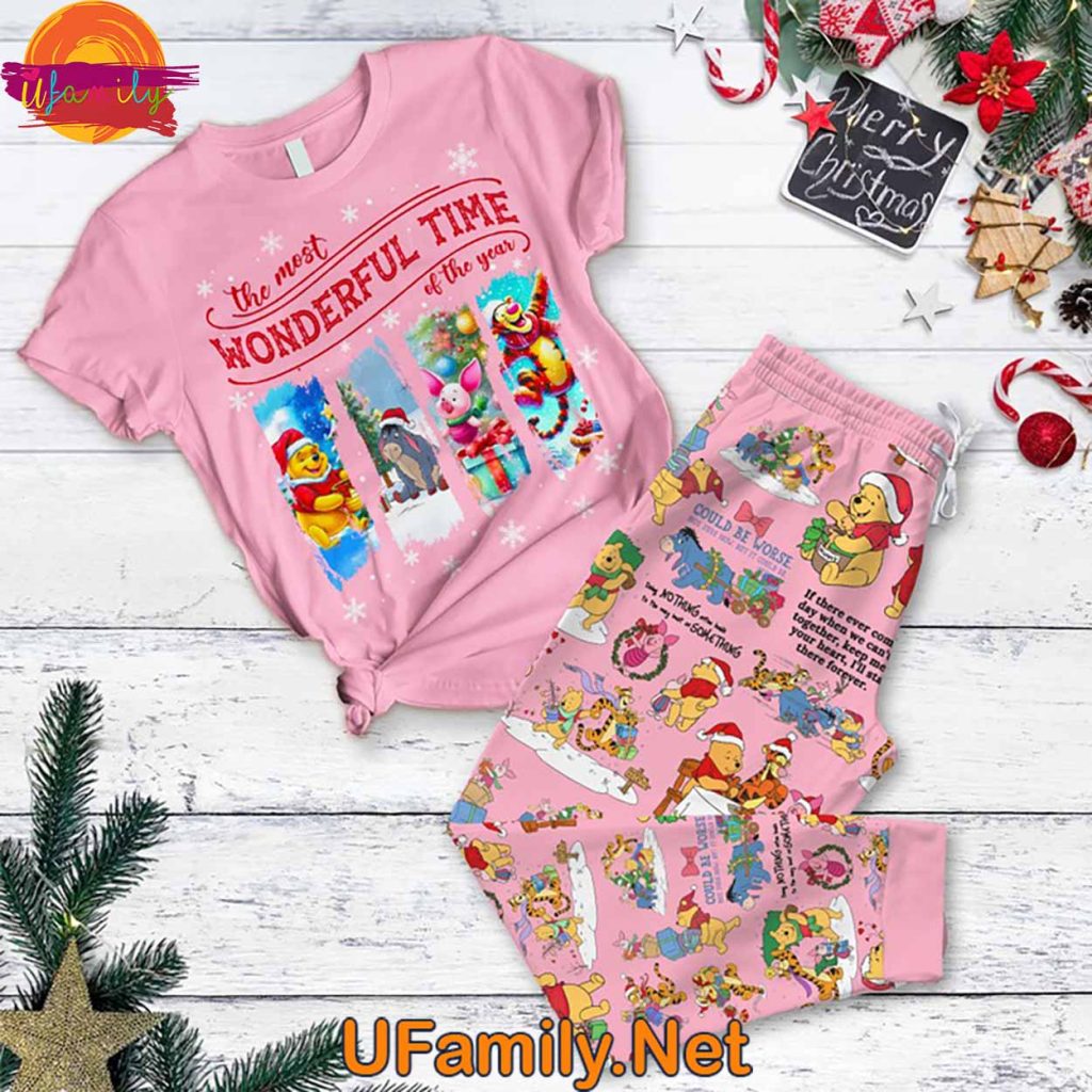 Its The Most Wonderful Time Of The Year​ Winnie The Pooh T Shirt Pajama Set