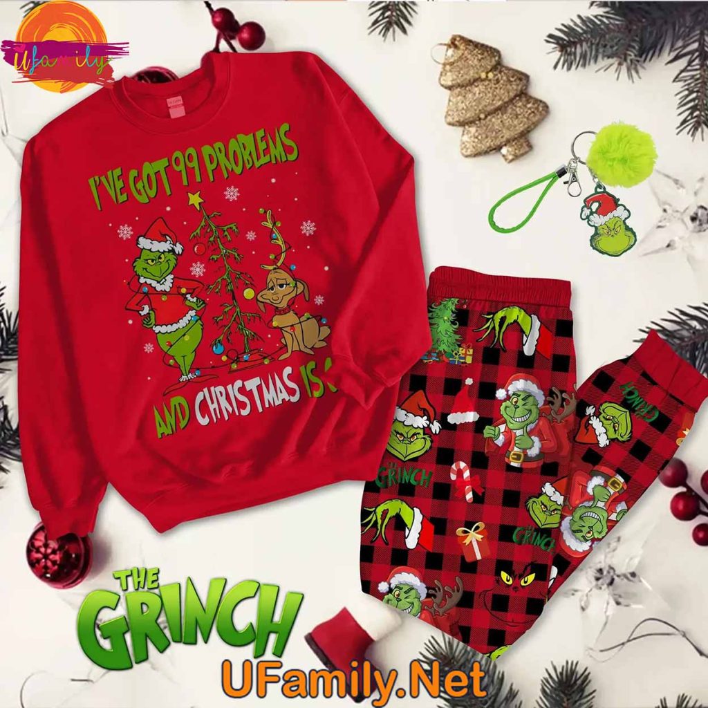 I've Got 99 Problems Grinch Long Sleeve Pajama Set