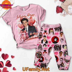 Johnny Depp Is My Valentine T Shirt Pajama Set 1