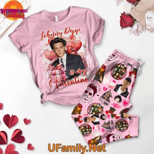 Johnny Depp Is My Valentine T Shirt Pajama Set 2