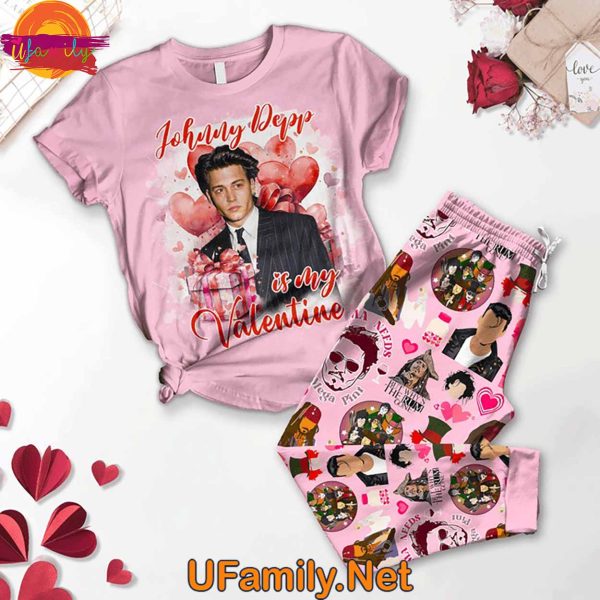 Johnny Depp Is My Valentine T Shirt Pajama Set