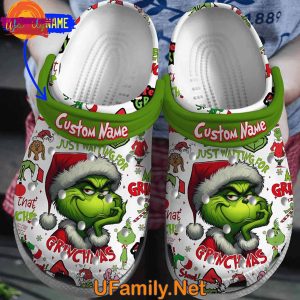 Just Waiting For Grinchmas Christmas Custom Crocs Clogs 1