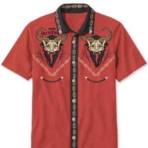 Krampus Stay Naughty Christmas Hawaiian Shirt