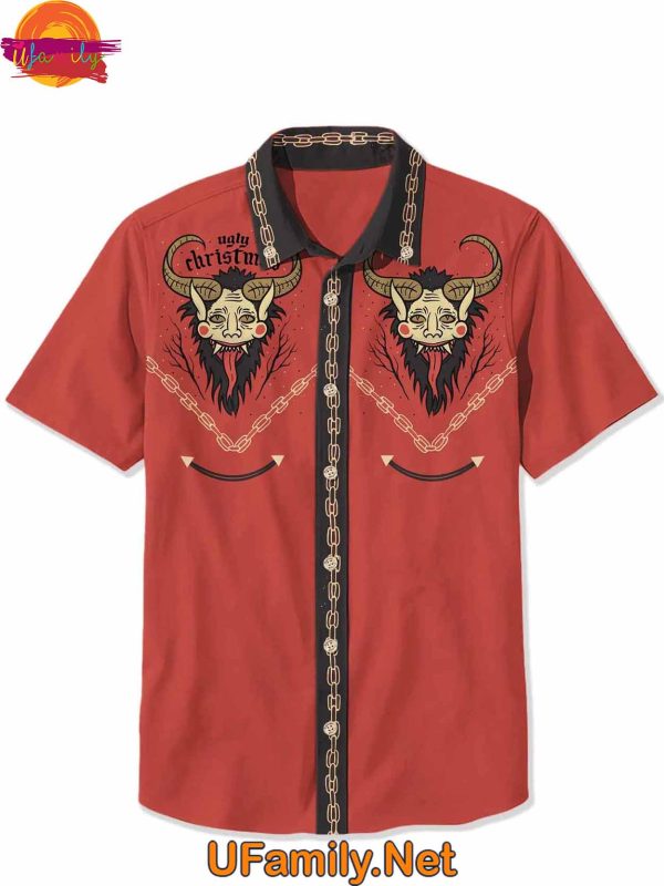 Krampus Stay Naughty Christmas Hawaiian Shirt