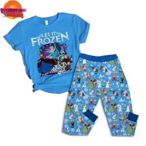 Let It Frozen T Shirt Pajama Set 1