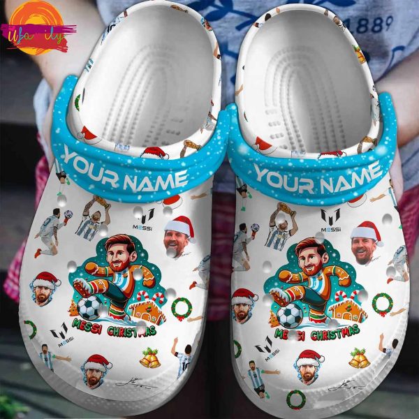 Lionel Messi Christmas Crocs – Custom Name