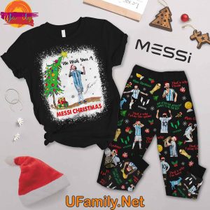 Lionel Messi Christmas T Shirt Pajama Set 1