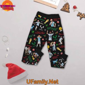 Lionel Messi Christmas T Shirt Pajama Set 3