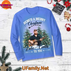 Luke Combs Long Sleeve Pajama Set Heres A Merry Christmas To You 2