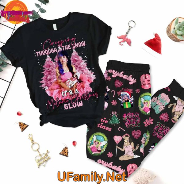 Melanie Martinez Christmas 2024 Black T Shirt Pajama Set