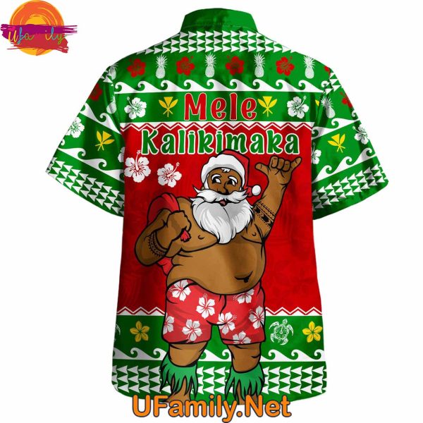 Mele Kalikimaka Santa Claus Christmas Hawaiian Shirt