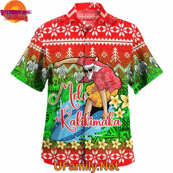 Mele Kalikimaka Santa Cruz Surfing Hawaiian Shirt