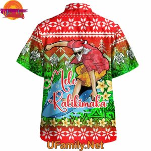 Mele Kalikimaka Santa Cruz Surfing Hawaiian Shirt