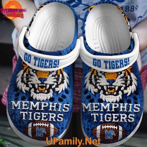 Memphis Tigers Football Knit Effect Crocs For Sale