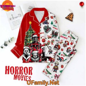 Merry Christmas Horror Movie Pajama Set For Family 2