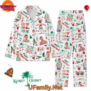 Merry Christmas Kenny Chesney Pajama Set For Family 1