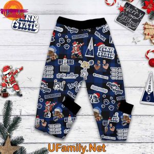 Merry Christmas Penn State Nittany Lions T Shirt Pajama 3