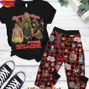 Merry Christmas Sylvester Stallone T Shirt Pajamas Set