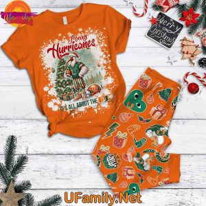 Miami Hurricanes Merry Christmas T Shirt Pajama 1