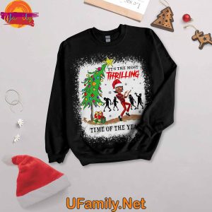 Michael Jackson Its The Most Thrilling Time CHristmas 2024 Long Sleeve Pajamas Set 2