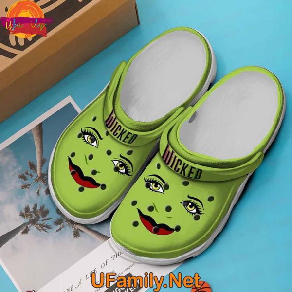 Movie Wicked Face Green Crocs Clogs