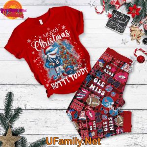 Ole Miss Hotty Toddy Merry Christmas T Shirt Pajama 1