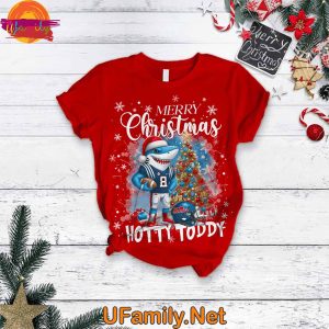 Ole Miss Hotty Toddy Merry Christmas T Shirt Pajama 2