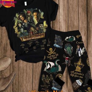 Pirates Of The Caribbean T Shirt Pajama Set 1