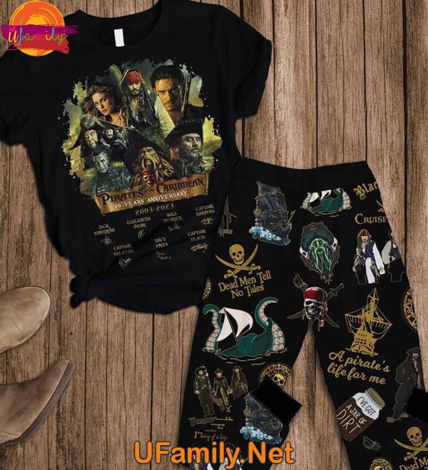 Pirates Of The Caribbean T Shirt Pajama Set