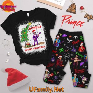 Prince Another Lonely Christmas T Shirt Pajama Set 1