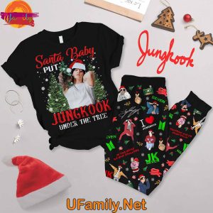 Santa Baby Put Jungkook Under The Tree T Shirt Pajama Set 1