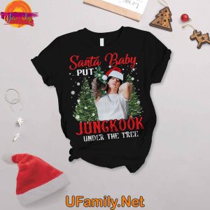 Santa Baby Put Jungkook Under The Tree T Shirt Pajama Set 2