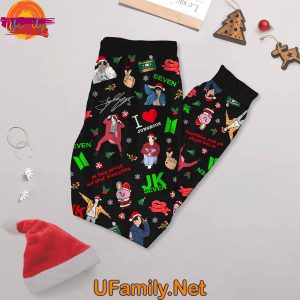 Santa Baby Put Jungkook Under The Tree T Shirt Pajama Set 3