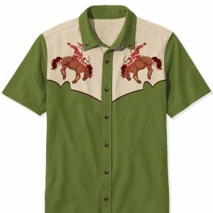 Santa Claus Riding Christmas Hawaiian Shirt