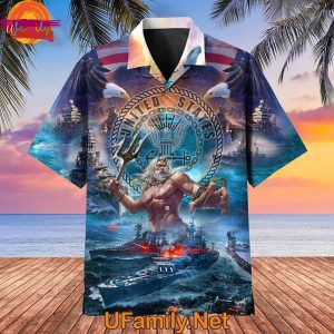 States United Poseidon Hawaiian Shirt Style