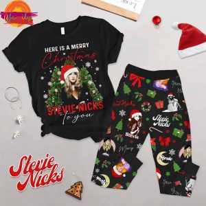 Stevie Nicks Christmas T Shirt Pajama Set