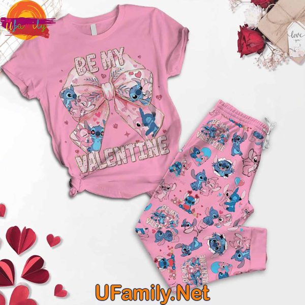 Stitch Be My Valentine T Shirt Pajama Set