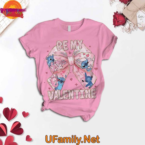 Stitch Be My Valentine T Shirt Pajama Set