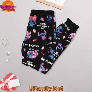 Stitch Happy Valentines Day 2025 T Shirt Pajama Set 3