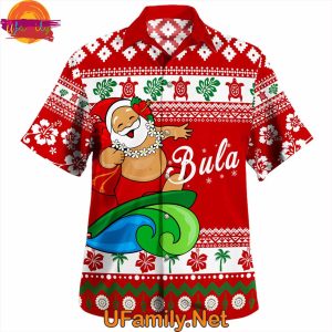 Surfing Santa Christmas Hawaiian Shirt