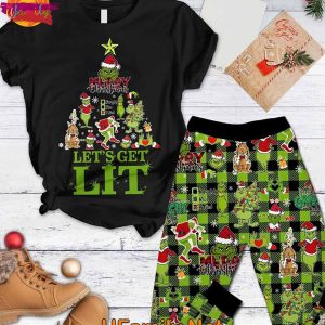 The Grinch Let’s Get Lit T Shirt Pajama Set