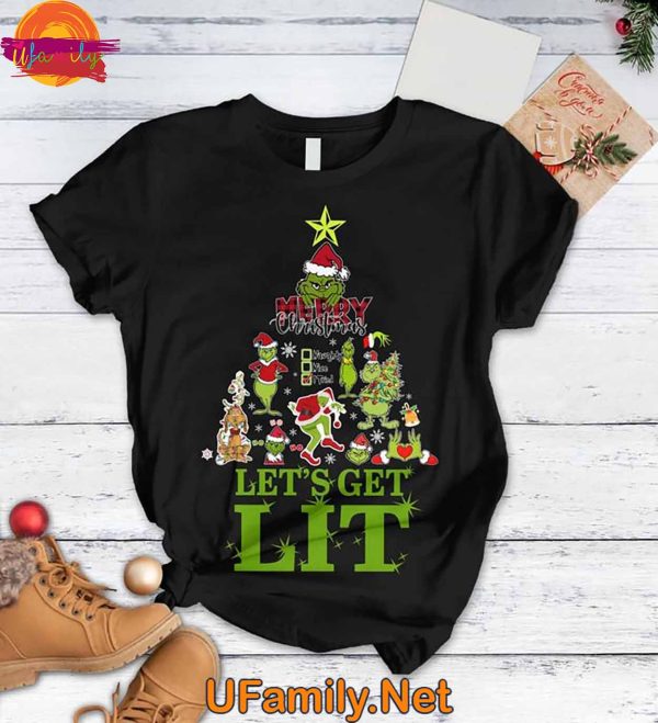 The Grinch Let’s Get Lit T Shirt Pajama Set