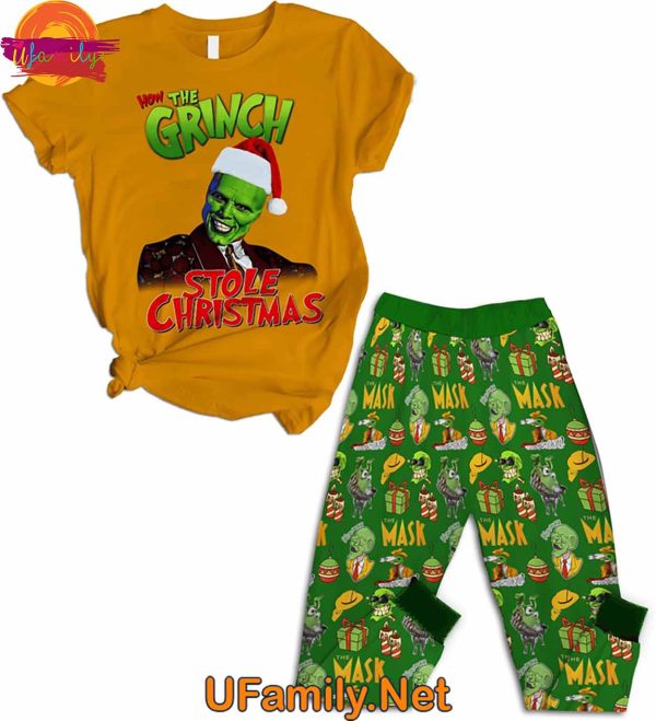 The Mask How The Grinch Stole Christmas T Shirt Pajamas Set