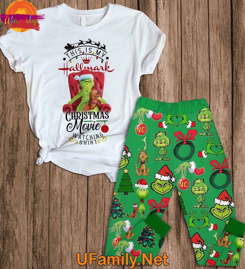 This Is My Hallmark Christmas Movie Watching Shirt Grinch T Shirt Pajama