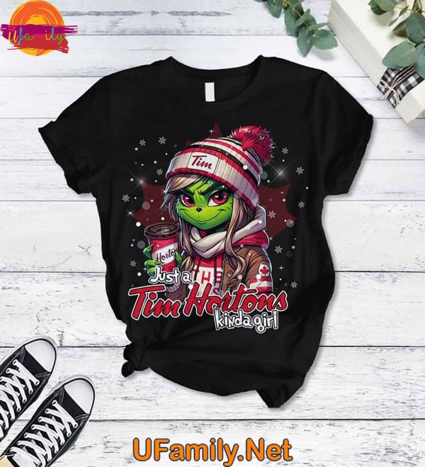 Tim Hortons Girl Grinch T Shirt Pajamas Set