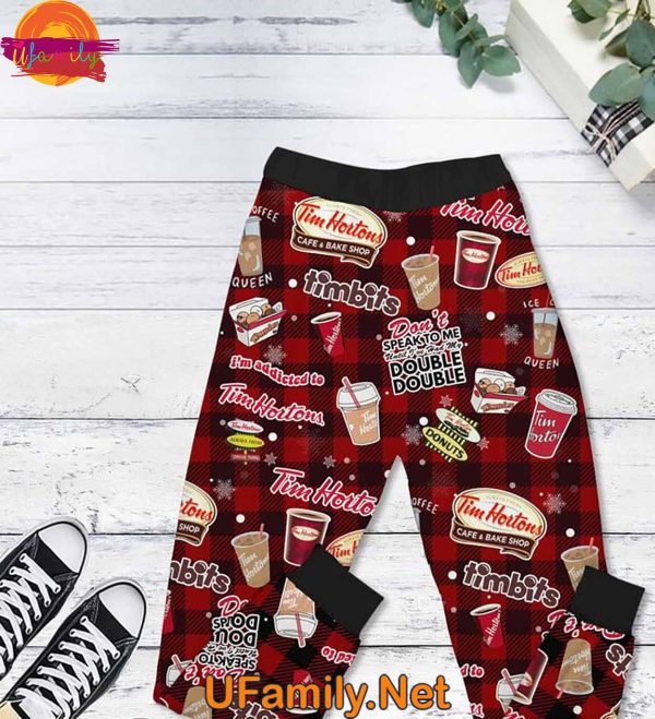 Tim Hortons Girl Grinch T Shirt Pajamas Set