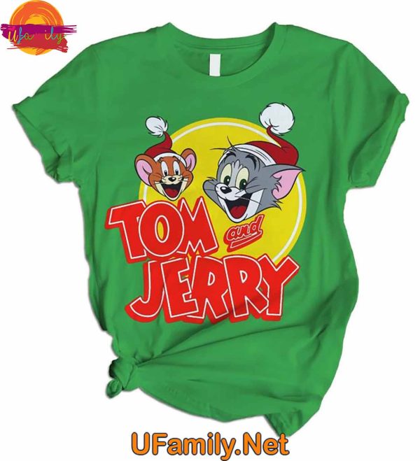 Tom And Jerry Christmas T Shirt Pajama Set