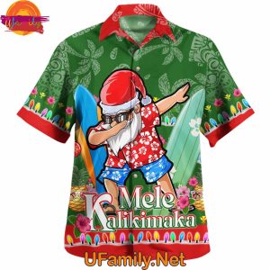 Ufamily Mele Kalikimaka Santa Christmas Hawaiian Shirt