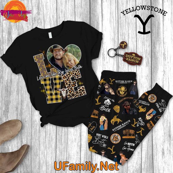 Yellow Stone T Shirt Pajama Set – Love Me Like Rip Loves Beth